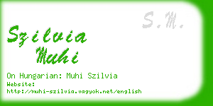 szilvia muhi business card